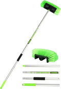 Five-Sided Car Wash Brush with Long Handle，Soft Bristle Scrub Cleaning Mop with Extendable Handle for Car, SUV, Truck, Caravan, Boat, House Siding, Sweep Snow 60”/151cm