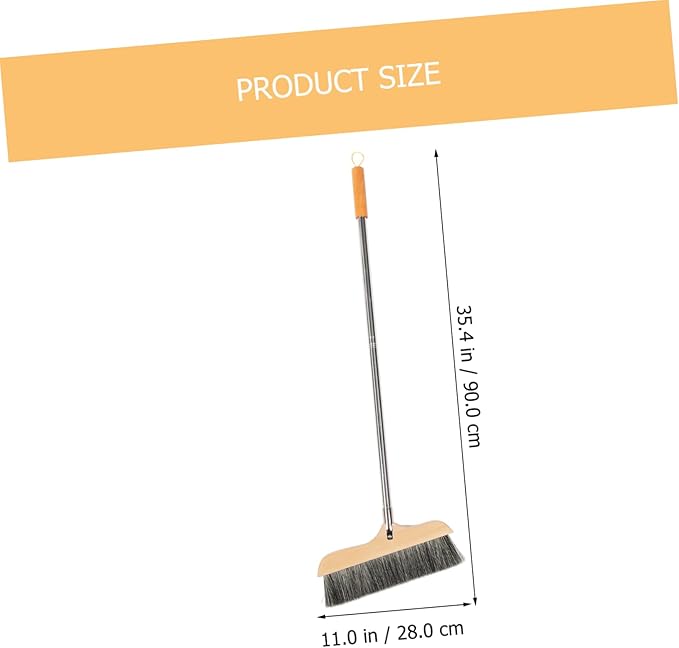 Broom Long Handle Soft Bristle Sweeper Indoor Floor Brush Hair Broom for Kitchen and Home