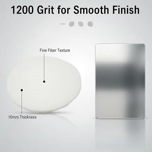 5 Inch 1200 Grit Drill Brush Scrubber Scouring Pads, 20 Pcs Hook & Loop Power Scrubber Scour for Rotary Tools, Random Orbital Sander (White)