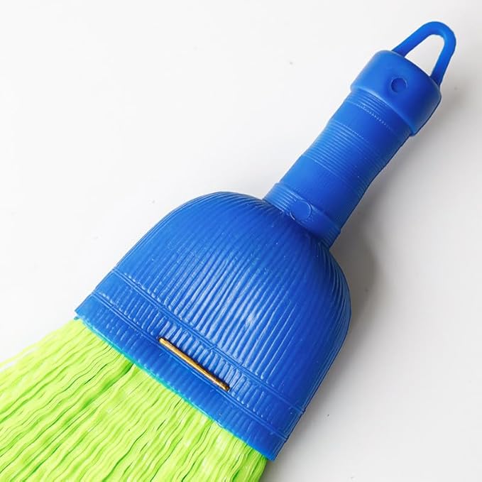 Poly Fiber Mini Broom Whisk Handheld Brush Head with Hang Hole for Outdoor Car Porch Debris Dust Dirt Driveways Sidewalks (1)