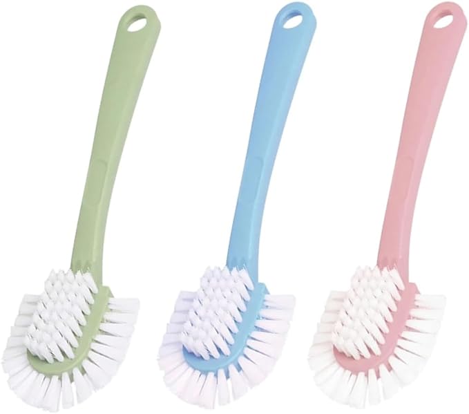 Scrub Brush for Shoes & Sneakers - Double Sided Cleaning Brush, 3 Color Pack