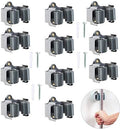 10Pcs Broom Mop Wall Mount Holder Gray Wall Rack Organizer Bathroom Storage Hanger with Screws for Home, Kitchen, Garden