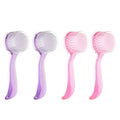 CM Pack of 4 Nail Brushes Manicure Fingernail Scrubbing Cleaning Brushes with Round Cover Long Handle for Hands Nails Toenails Cleaning