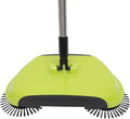 Multi-Function 3 in 1 Hand Push Sweeper with Dustpan and Trash Bin 360 Rotating Floor Mop for Hardwood Tile Marble Adjustable Handle Cleaning Tool
