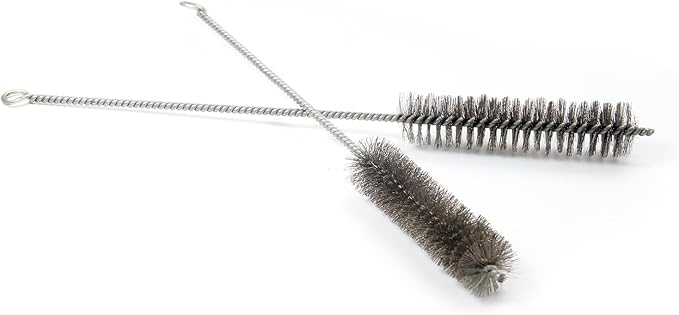 Utoolmart Bottle Cleaning Brush, Pipe Cleaning Brush, Spiral Power Tube Brush, Stainless Steel Wire Tube Brush Cleaning Tool, Tube Bottle Brush, 1 inch Diameter 12 inch Length, 2pcs