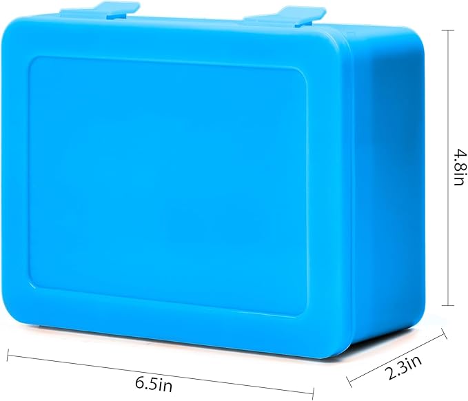 ALCYON Battery Organizer Storage Box, Garage Case Holder for 24* AA, 30* AAA Batteries (Bag Not Include Batteries Pack) (blue)