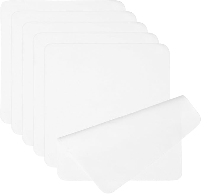 PATIKIL Glasses Cleaning Cloth 7.9" x 7.9", 6 Pcs Microfiber Eyeglasses Cleaner Cloths Soft Suede Wipe Screen for Camera Len Eyeglass Screens Phones Smart Devices, White