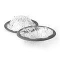 Spectrum Cora Kitchen Sink Drain Strainer Pack of 2 for Food Debris Waste, Plastic Spiral Sink Drain Stopper Cover Catcher Filter Food Hair Prevents Clogging in Sinks Shower Bath 4.5 Inch, Gray/Clear