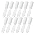 12Pcs Nail Brush for Cleaning Fingernails, Handle Grip Cleaning Brush for Nail and Toenail, Nail Dust Brush Manicure Pedicure Tools Scrubbing Brush Women Men Home Salon(White)