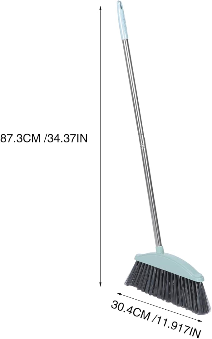 Heavy Duty Broom Indoor Dust Broom with Long Handle Angle Broom Hardwood Floor Cleaning Inside Soft Sweeping Brooms for House Kitchen Sweeper