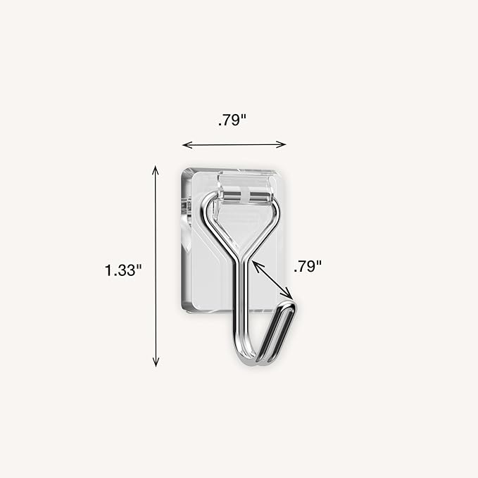 FrogTape reMOVEables Damage Free Adhesive Hook - Removable & Reusable Small Wire Wall Hooks for Hanging - No Nails - Includes 9 Hooks & 12 Adhesive Strips - Holds up to 0.5 lb - Clear (Pack of 9)