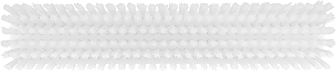 Vikan 31755 16" Heavy-Duty Push Broom, Soft/Stiff, White