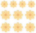 Flower-Shaped Wood Pulp Sponge Scrubber, sponges Kitchen– Dual-Sided Natural Dish Sponge,sponges for Dishes, Eco-Friendly, Quick-Drying, Gentle on Non-Stick Pans (8.5×1.8cm) (10pcs)