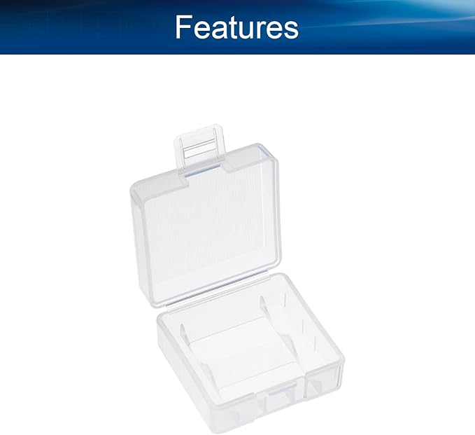 Heyiarbeit Battery Storage Case Holder Box for 2 18350 Batteries, Clear Color (1 Pack)