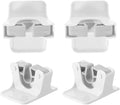 Amosfun 4pcs Broom Holder Wall Mount Mop Grippers Self Adhesive No-Drill Mop Clip Dustpan and Broom Organizer Rack for Bathroom and Kitchen