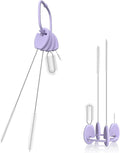 Straw Brush Set, 4 Piece Cleaner Kit with Standable Key Ring for Reusable Straws, Tumblers & Water Bottles – Designed for Kids & Adults, Purple