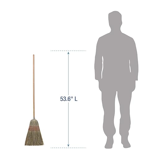 Boardwalk Corn/Fiber Brooms, Corn/Yucca Bristles, 53.5" Overall Length, Natural, 6/Carton
