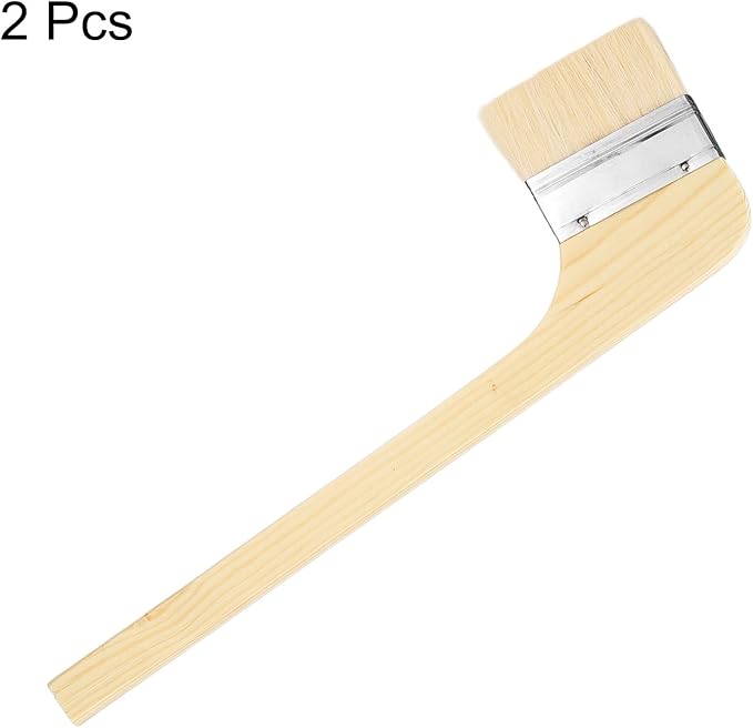 HARFINGTON Paint Brush 2Pcs 3" Brush Width Soft Wool Variety Angled Bend Brushes Radiator Paint Brush for Painting Furniture Walls Treatment, White