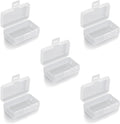 Heyiarbeit Battery Organizer Box PP Battery Storage Case Battery Holder Storage for 9V Carrying Battery Transparent 5Pcs