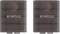 Eneloop Panasonic BQ-CASEK2SA pro Battery Storage Cases with 4AA or 5AAA Battery Capacity, Obsidian Gray (Pack of 2)