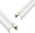 KC Hardware Vinyl Sliding Screen Door Track, Sliding Door Bottom Track Replacement, Patio Screen Door Repair Guide- White Vinyl (96 Inch, 2, Pack)