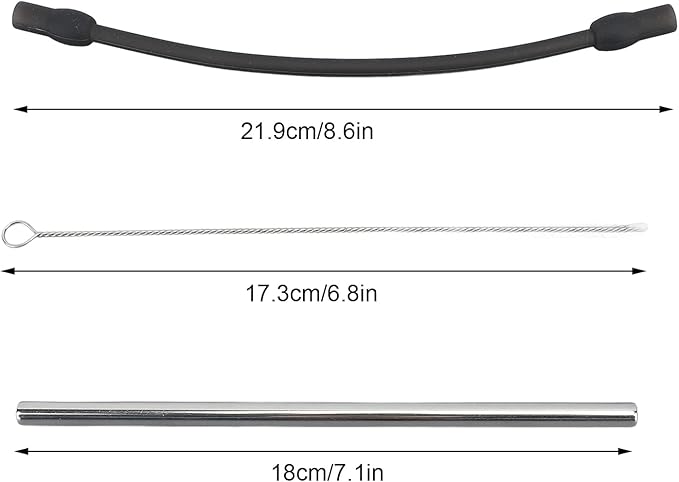 Coffee Machine Replacement Tubes: Includes Silicone Milk Tube, Stainless Steel Milk Tube, Compatible with Bosch, Coffee Maker Milk Foam Straw with Cleaning Brush
