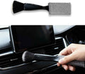 Double-Headed Car Cleaning Brush, Car Detailing Brush, Durable, Easy to Store Without damaging Interior Surfaces; Suitable for Cleaning dashboards (1PCS Black)