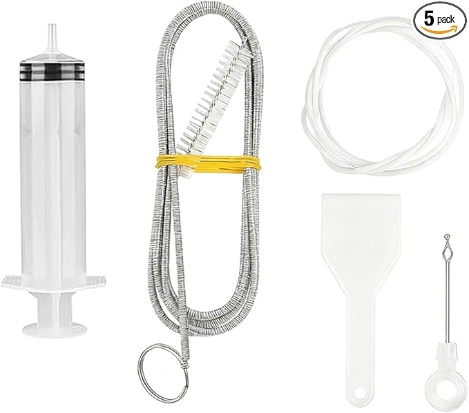 5pcs Refrigerator Drain Cleaning Tool, Reusable Fridge Dredging Kit, Remover Cleaning Tool for Refrigerator Drain Hole, Perfect Water Line Buddy for Drain Cleaning in Our Home