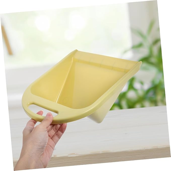 BESPORTBLE Handheld Dustpan Small Collector 2pcs with Handle Lime Yellow for Home Cleaning Desktop Trash Dustpan Household Office Use