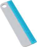 Topyond Silicone Squeegee, Small Portable Bathroom Accessories Water Blade for Cleaning Bathroom Shower Mirror Glass, Kitchen Countertop Sink, Car Windows Wiper Scraper Gray (Blue Grey)