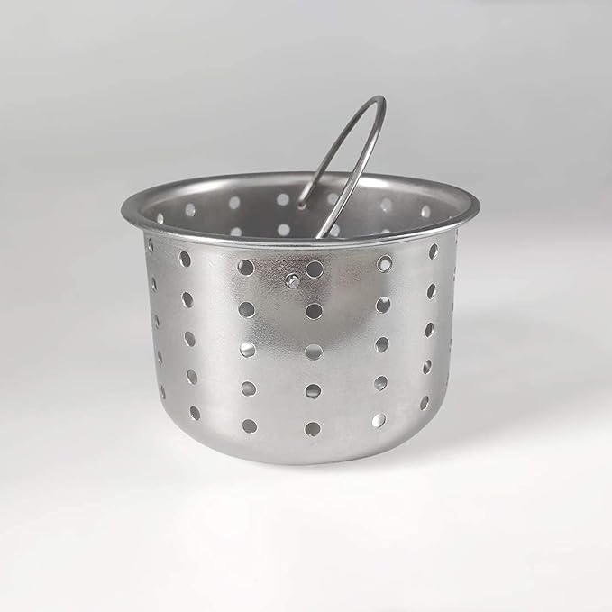 Kitchen Sink Drain Basket Only, 3-inch Basket for Kitchen Sink Strainer Replacement, Deep Cup with Handle, SUS 304 Stainless Steel