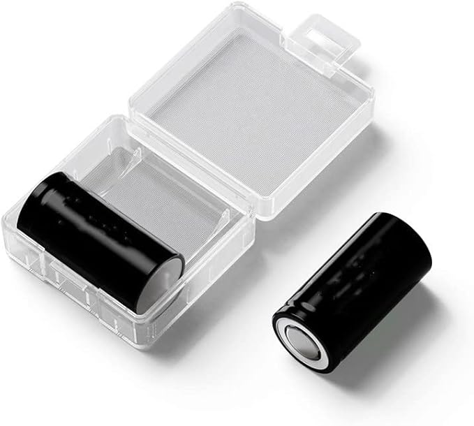 Fielect 2 x 18350 Battery Storage Case Holder Organizer Box Transparent