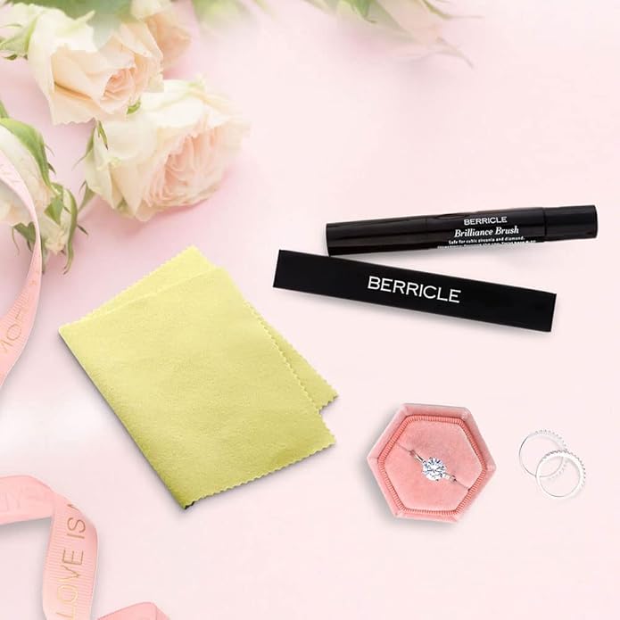 BERRICLE Silver Jewelry Polishing Cloth | Diamond Cubic Zirconia CZ Cleaning Stick Pen, 1-3 Piece Set