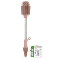 haakaa Cleaning Brush Silicone Bottle Brush Double-Ended Soft Silicone Bristles for Breast Pumps, Breast Milk Collectors, Baby Bottles, Teats, Breastmilk Storage Bags, Pink -1pk