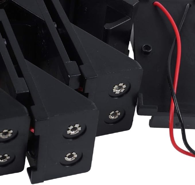 10pcs Two Wire Leads Spring Clip 9V Battery Holder Case Storage Box