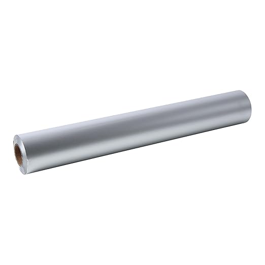 Boardwalk 7114 Premium Quality Aluminum Foil Roll, 18" x 500 ft, 16 Micron Thickness, Silver