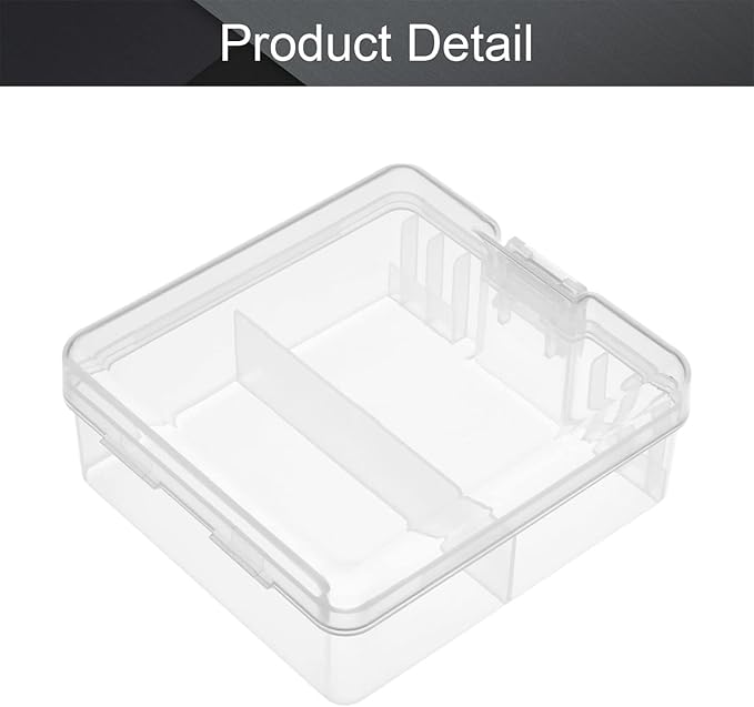 Fielect 100 x AAA Battery Storage Case Holder Organizer Box Transparent