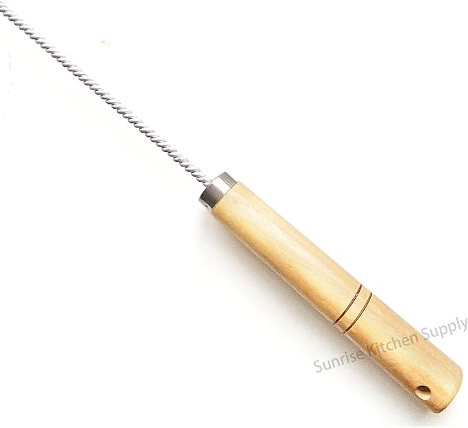 SUNRISE Fryer Brush with Long Handle (Stainless Steel, L Brush)