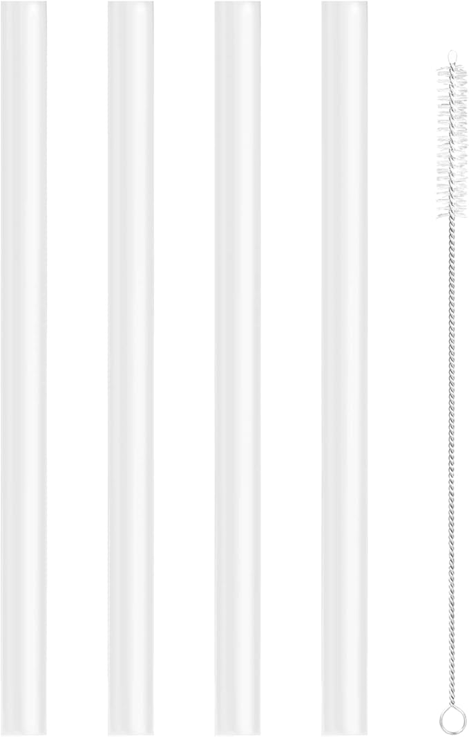 CampTek Straws Replacement Compatible with CamelBak eddy+ Water Bottle, 4 BPA-FREE Straws and 1 Straw Cleaning Brush