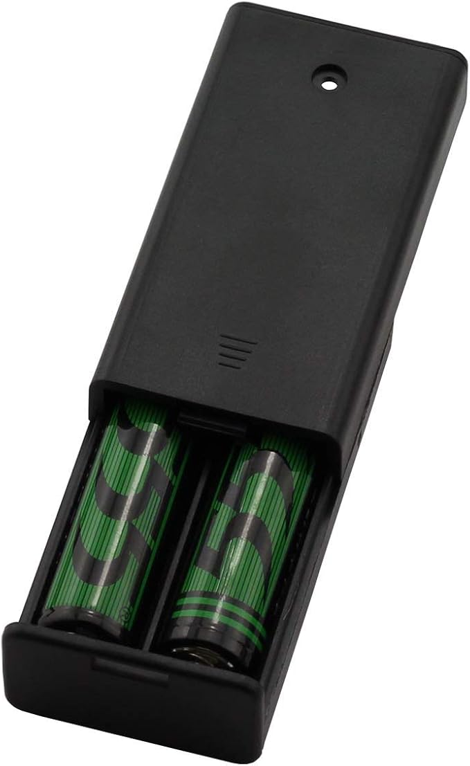 6 Pieces 2 Slots x 1.5V AA Battery Case Holder Battery Spring Clip Storage Box Wire Leads with On/Off Switch