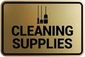 Signs ByLITA Classic Framed Cleaning Supplies Sign (Brushed Gold) - Small