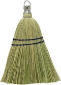 Rocky Mountain Goods Whisk Broom 12” - Heavy Duty Natural Corn Straw with Reinforced Nylon Stitching - Small Whisk for Car, Outdoor, Camping - Sturdy Metal Hang Design