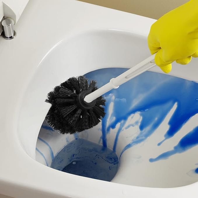 2PCS Toilet Bowl Brush Replacement Head, Toilet Brush Head Replacement with Durable Stiff Bristles, Cleaning Tool for Home Hotel Bathroom (Black)