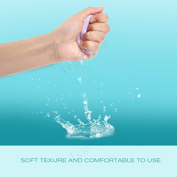 Facial Sponge Compressed,60 Pcs PVA Professional Makeup Removal Wash Round Face Sponges Spa Pads Exfoliating Cleansing for Women,Yellow,Pink,Blue,Purple