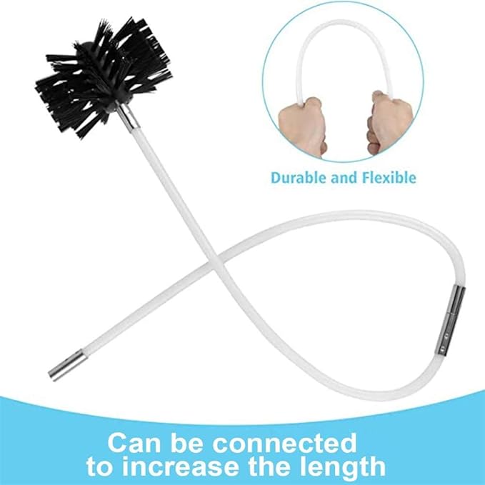 20-Feet Dryer Vent Cleaner Kit with Drill Attachment and A Collection Bag