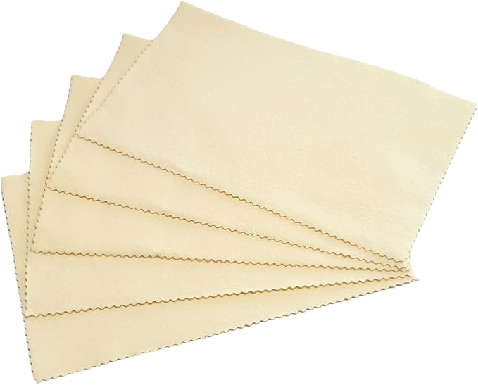 Sunshine Polishing Cloth for Sterling Silver, Gold, Brass and Copper Jewelry 5" x 7.5"