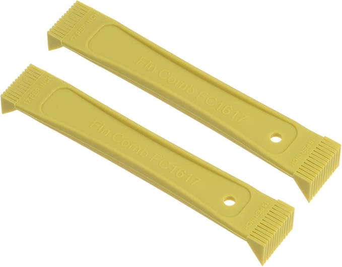 PATIKIL Air Conditioner Fin Comb, 2Pcs AC Coil Cleaner Fin Straightener Brush Condenser Coil Radiator Repair Tool for AC Unit Refrigerator Evaporator, Yellow