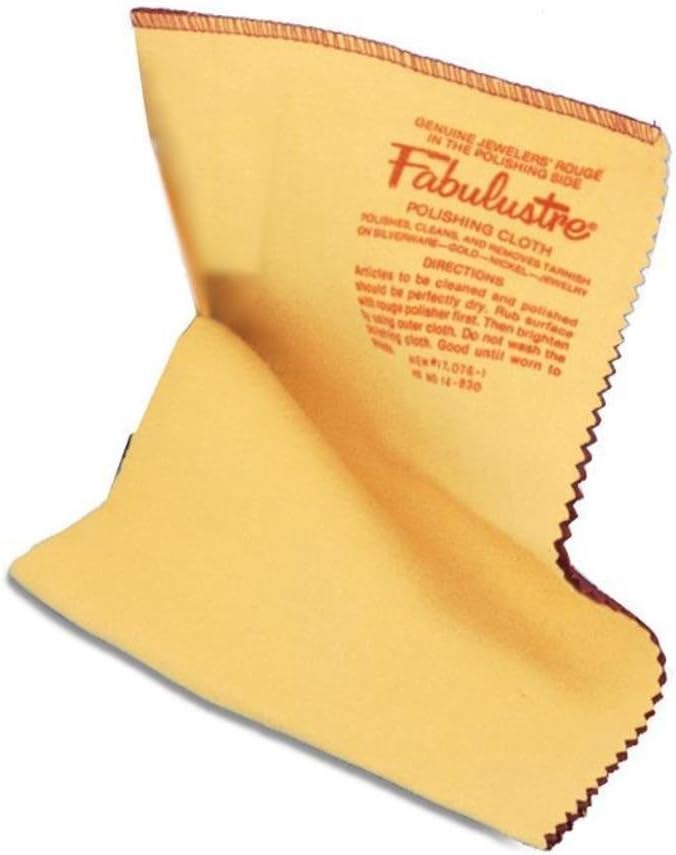 Fabulustre Polishing Cloth/Rouge Cloth 9" x 11" Yellow/Red