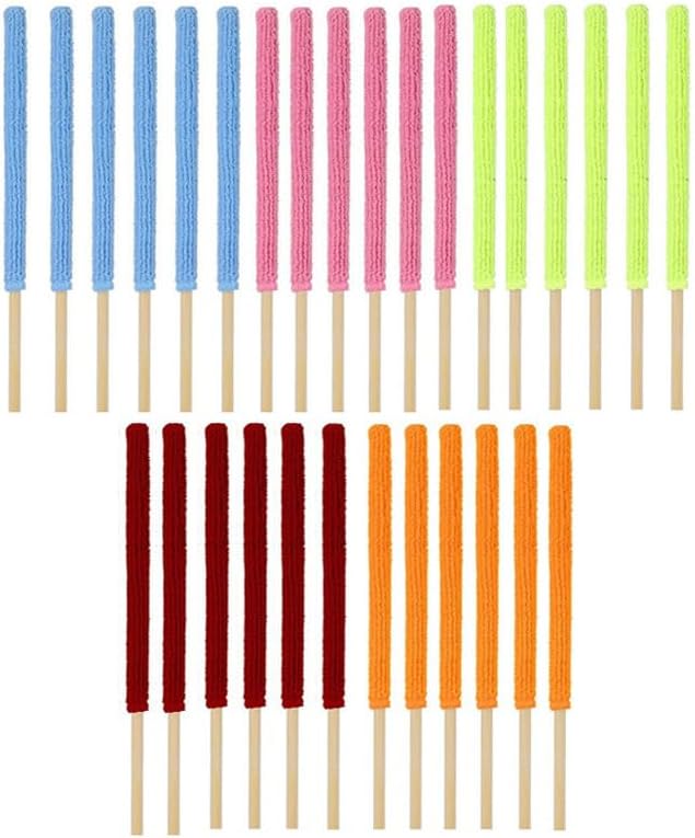 30 Pcs Microfiber Detail Duster Sticks Set - Fan Cleaning Brush, Crevice Tool, AC Vent Cleaner for Home, Car, Windows, Blinds, and Mini Split Units (Multicolor)