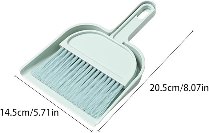 Small Broom and Dustpan Set, Lightweight Mini Portable Broom with Dustpan Combo Set with Handle,Compact Household Handheld Dust Pan for Kitchen Office Outdoor Sweeping Table Indoor Cleaning Desks
